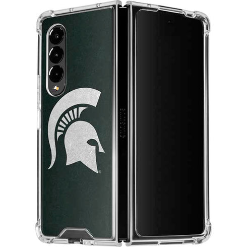 Michigan State University Spartans Logo Galaxy Z Fold4 5G Clear Case